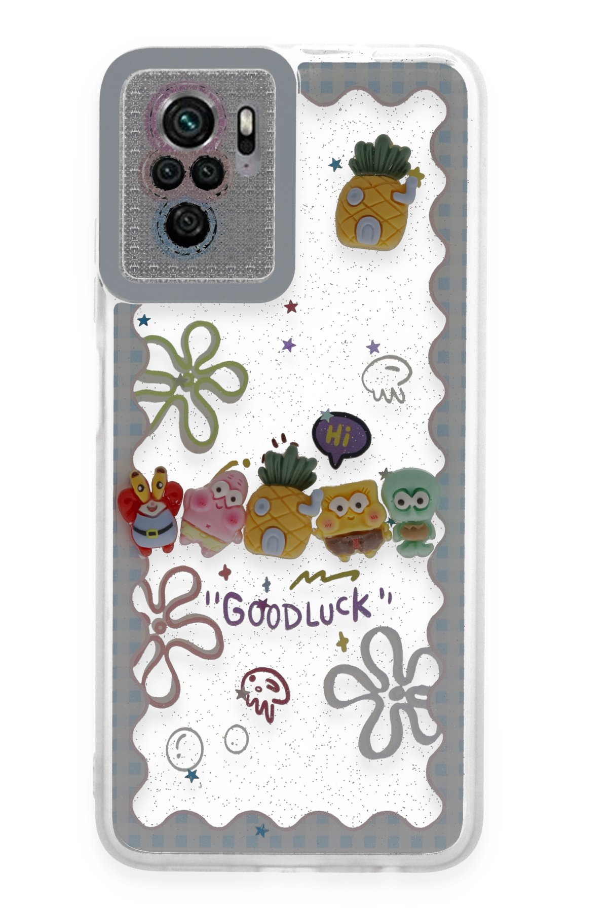  Xiaomi Poco M5s Kılıf Sweet Desenli Silikon Kapak - Açık Mavi