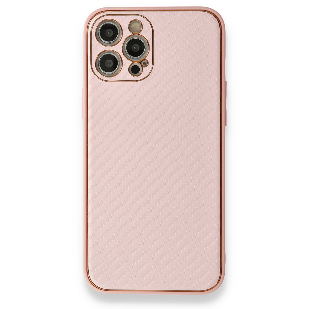  iPhone 12 Pro Max Kılıf Coco Karbon Silikon - Pembe