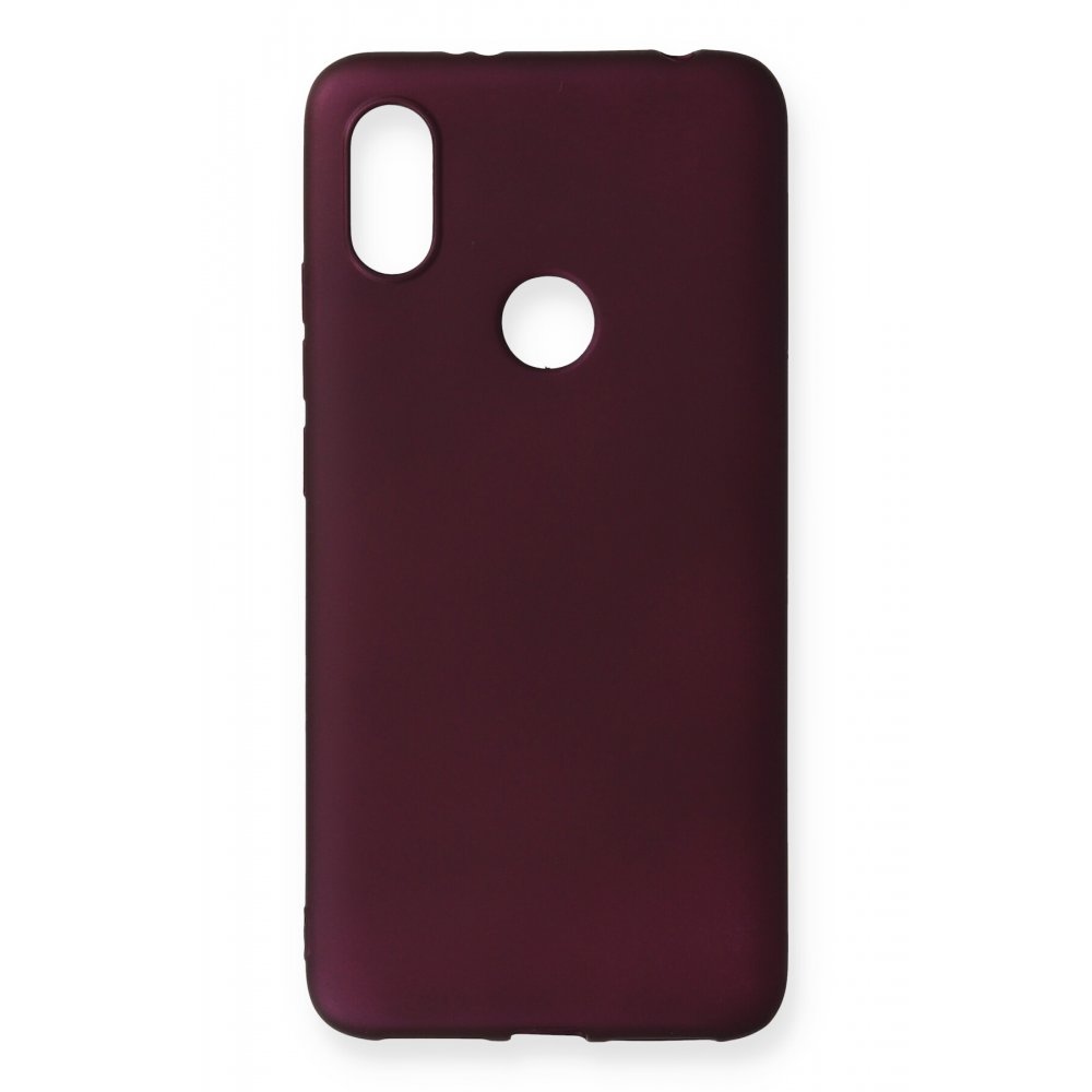 Redmi S2 Kılıf First Silikon - Mürdüm