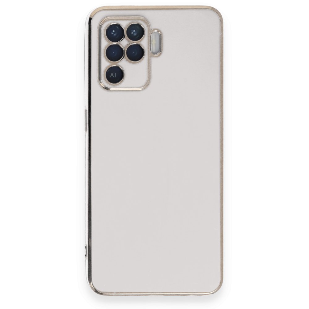  Oppo Reno 5 Lite Kılıf Volet Silikon - Beyaz