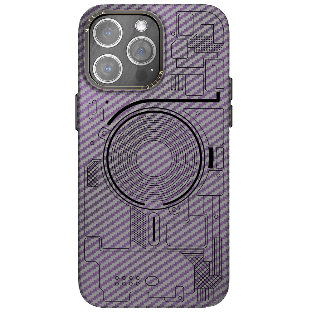 iPhone 13 Pro Max Kılıf Mekanik Magsafe Kapak - Derin Mor  iPhone 13 Pro Max Kılıf Mekanik Magsafe Kapak - Derin Mor