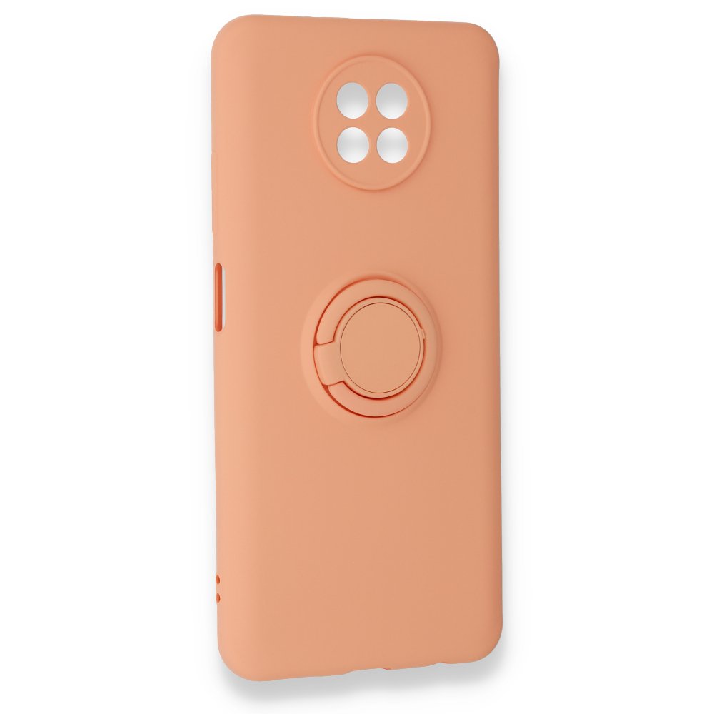 Redmi Note 9 5G Kılıf Viktor Yüzüklü Silikon - Pudra Redmi Note 9 5G Kılıf Viktor Yüzüklü Silikon - Pudra