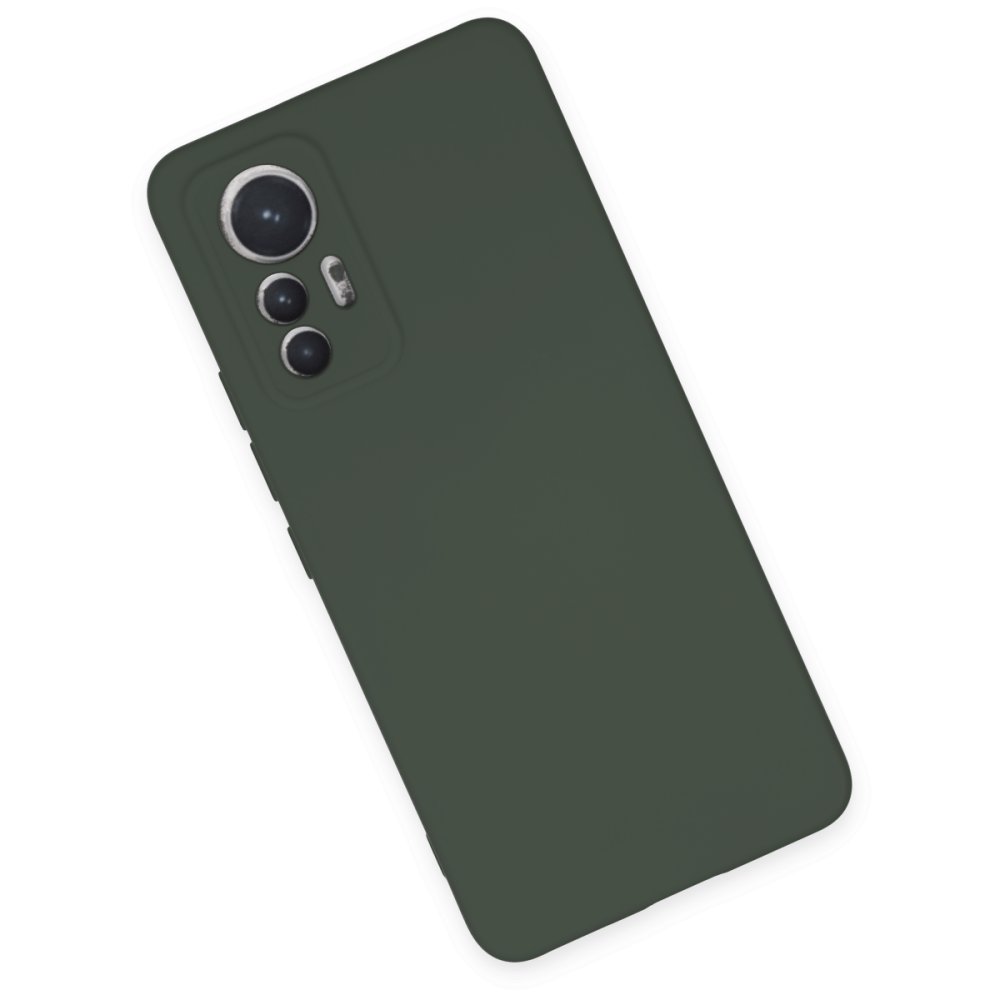  Xiaomi Mi 12 Lite Kılıf Nano içi Kadife Silikon - Koyu Yeşil