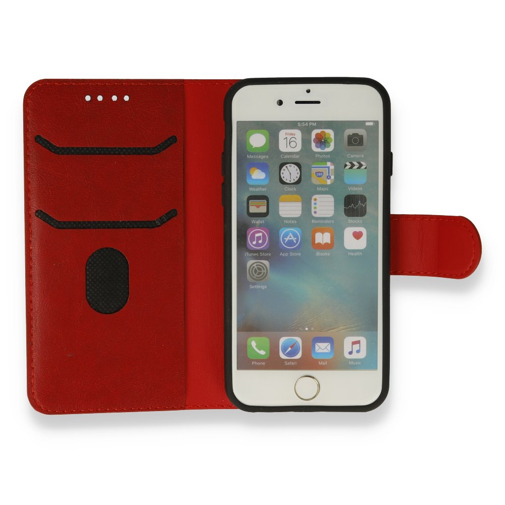 iPhone 6 Kılıf Trend S Plus Kapaklı Kılıf - Kırmızı  iPhone 6 Kılıf Trend S Plus Kapaklı Kılıf - Kırmızı