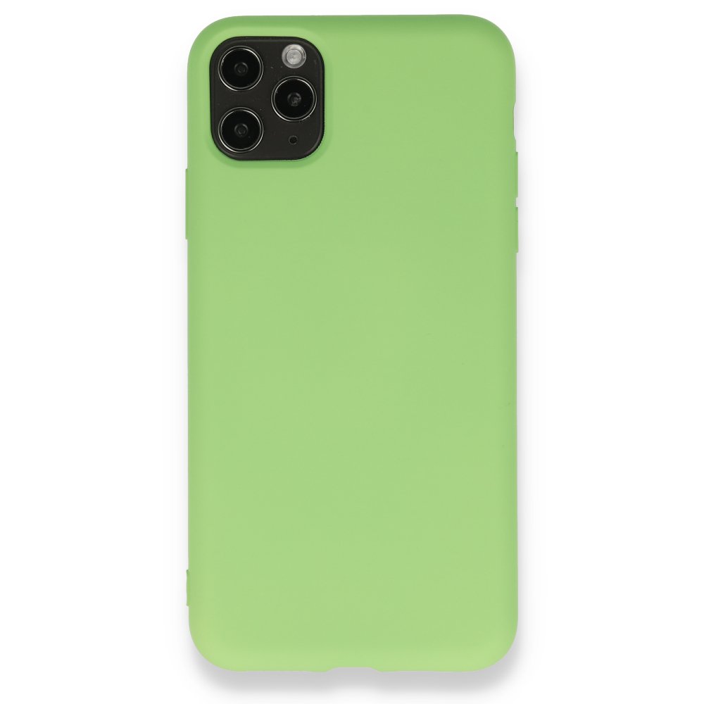  iPhone 11 Pro Max Kılıf Nano içi Kadife Silikon - Yeşil