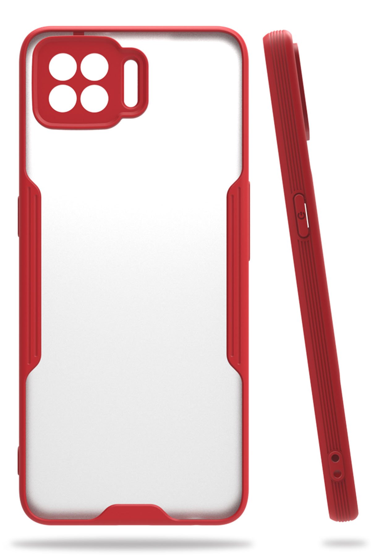  Oppo A73 Kılıf Platin Silikon - Kırmızı