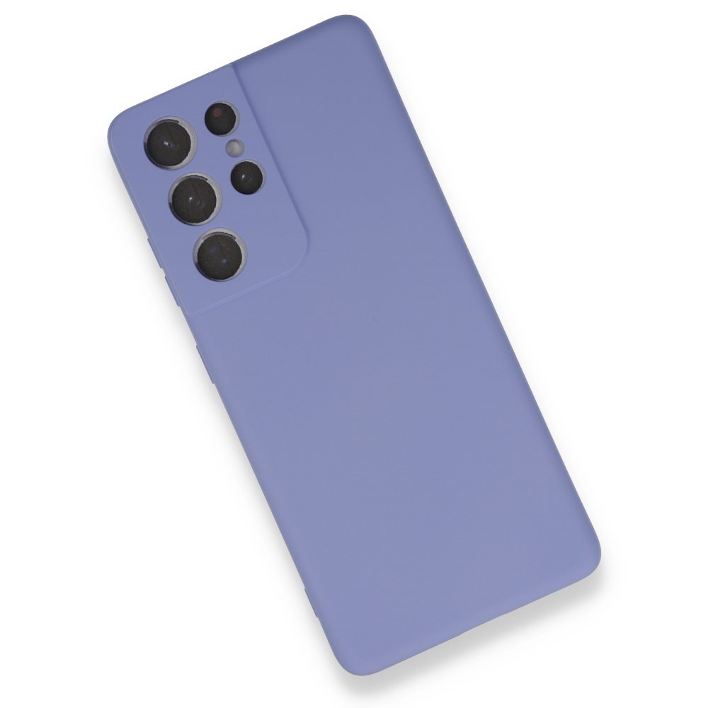  Samsung Galaxy S21 Ultra Kılıf Nano içi Kadife Silikon - Lila