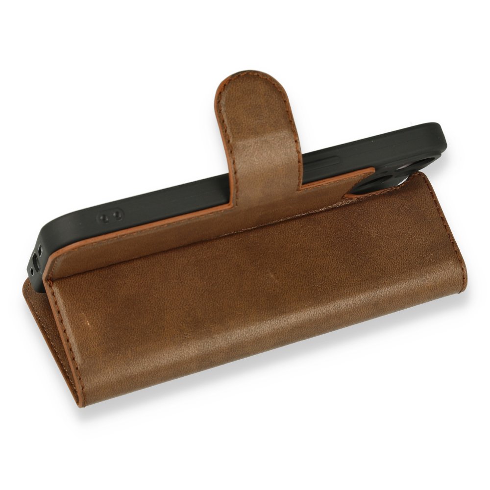 iPhone 14 Kılıf Trend S Plus Kapaklı Kılıf - Taba iPhone 14 Kılıf Trend S Plus Kapaklı Kılıf - Taba