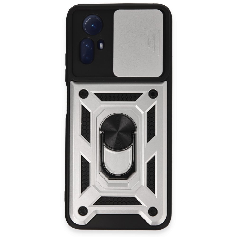 Redmi Note 12S Kılıf Pars Lens Yüzüklü Silikon - Gümüş Redmi Note 12S Kılıf Pars Lens Yüzüklü Silikon - Gümüş