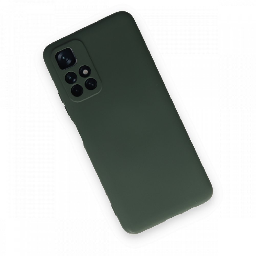  Xiaomi Poco M4 Pro 5G Kılıf Nano içi Kadife Silikon - Koyu Yeşil