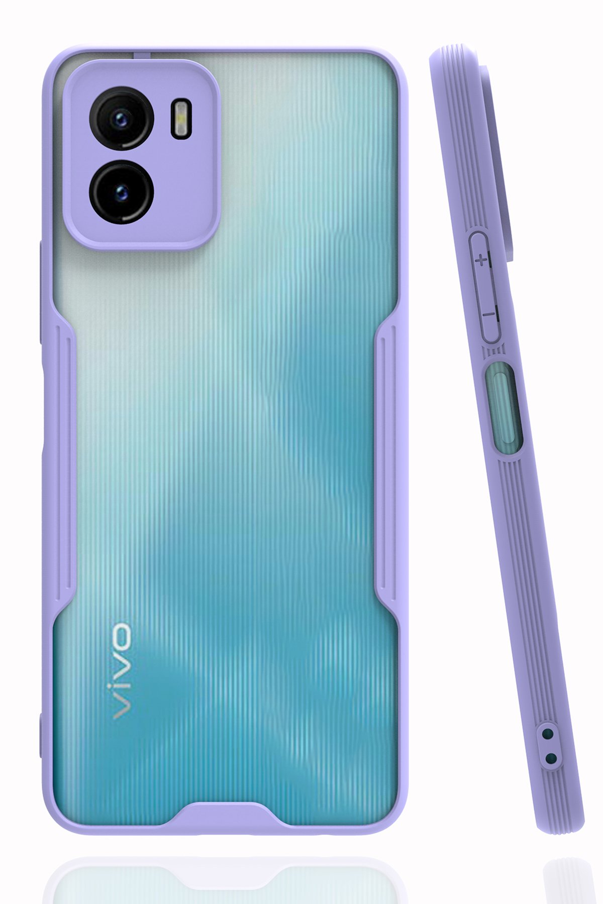  Vivo Y15S Kılıf Platin Silikon - Lila