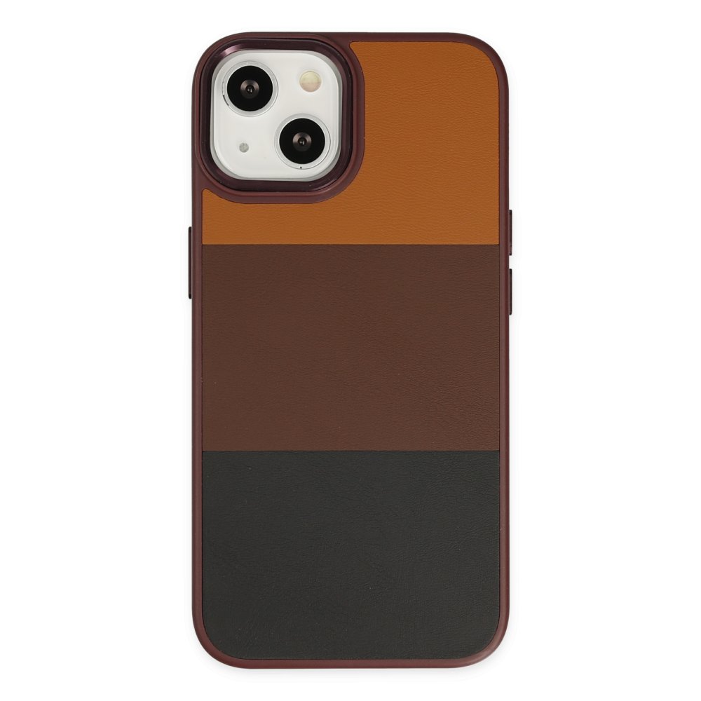  iPhone 14 Plus Kılıf King Kapak - Bordo-Siyah