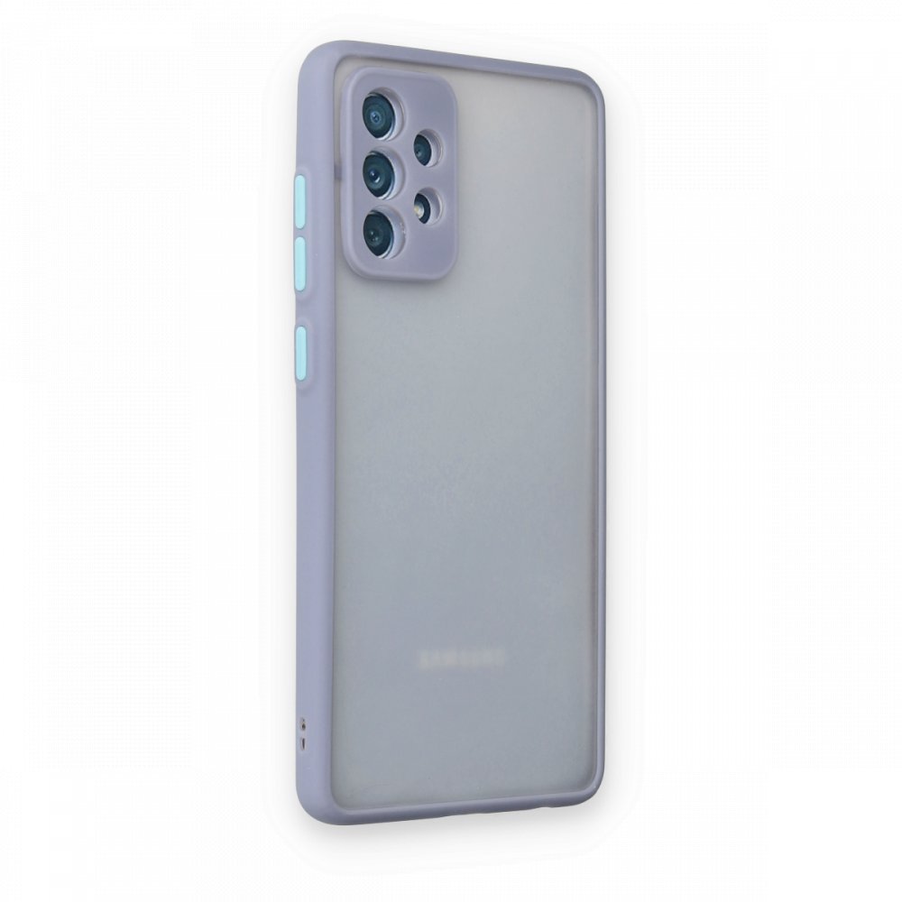  Samsung Galaxy A72 Kılıf Montreal Silikon Kapak - Gri