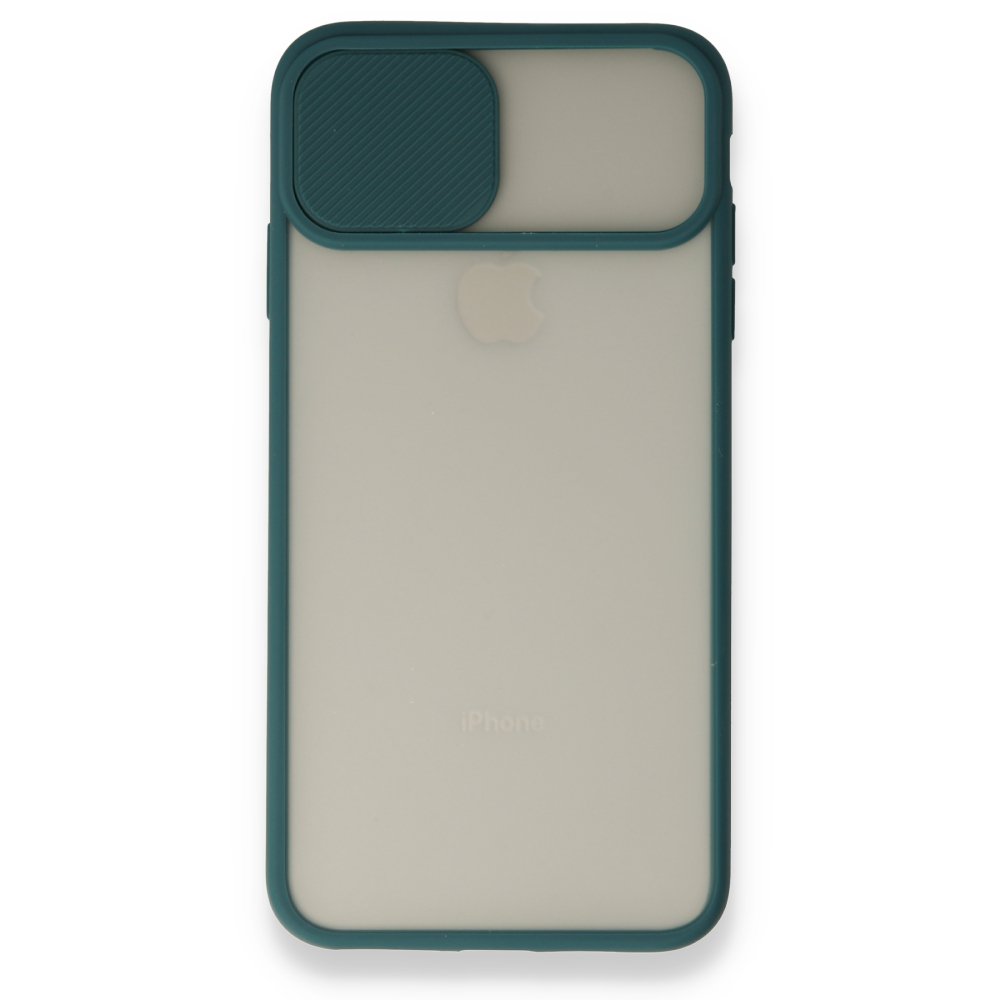 iPhone XS Kılıf Palm Buzlu Kamera Sürgülü Silikon - Yeşil iPhone XS Kılıf Palm Buzlu Kamera Sürgülü Silikon - Yeşil