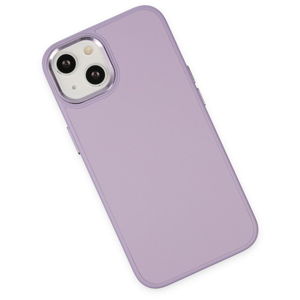 iPhone 14 Plus Kılıf Asya Deri Silikon - Lila iPhone 14 Plus Kılıf Asya Deri Silikon - Lila
