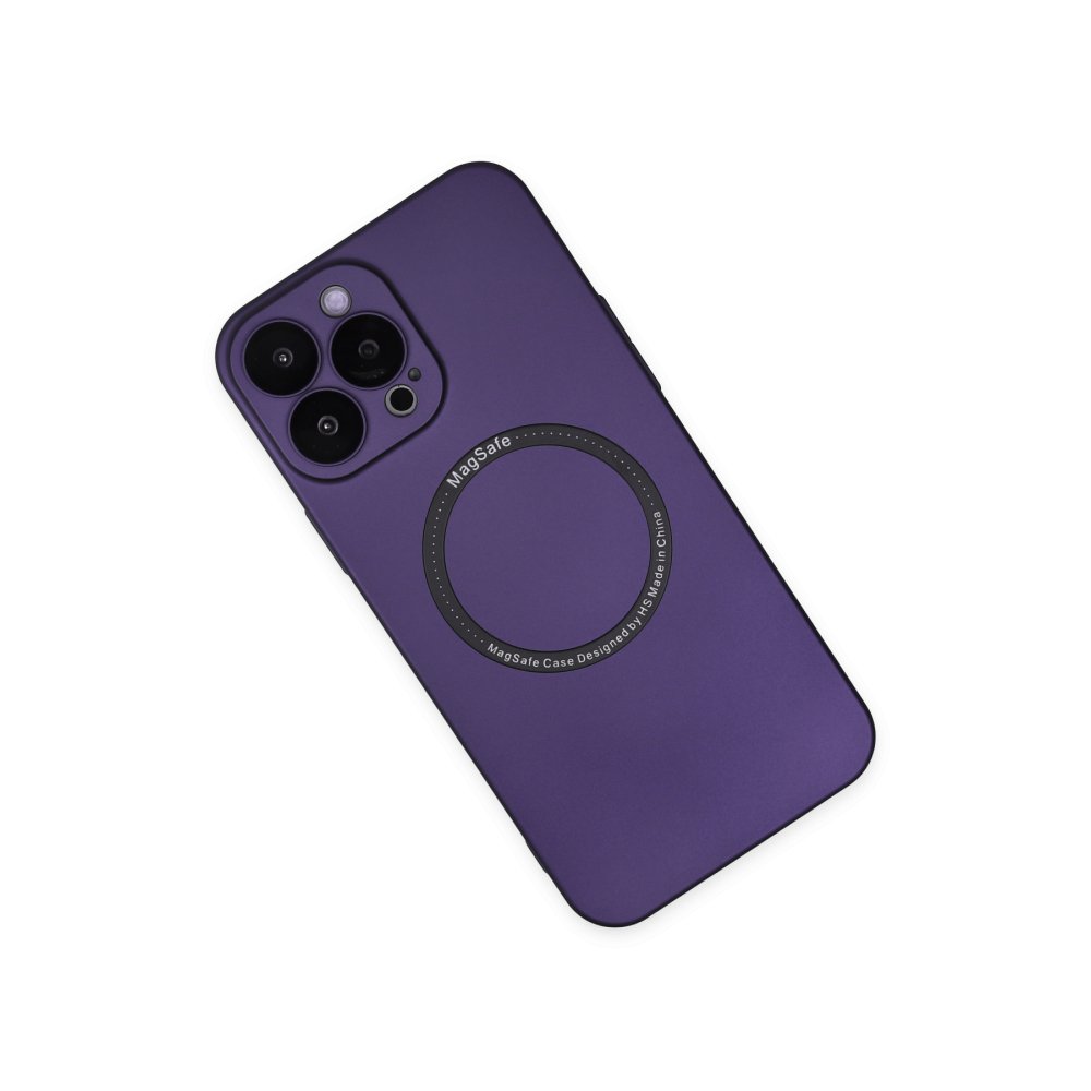  iPhone 14 Pro Kılıf Jack Magneticsafe Lens Silikon - Mor