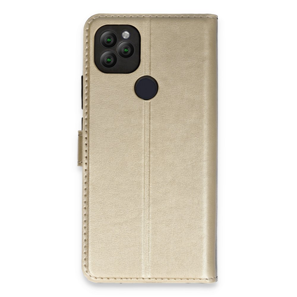  General Mobile GM 22 Kılıf Trend S Plus Kapaklı Kılıf - Gold