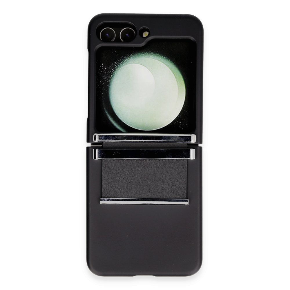  Samsung Galaxy Z Flip 5 Kılıf Belt Flip Kapak - Siyah
