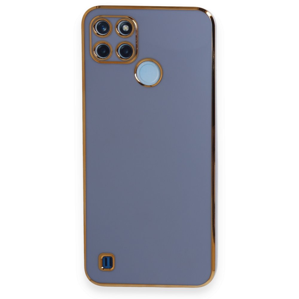  Realme C21Y Kılıf Volet Silikon - Mavi