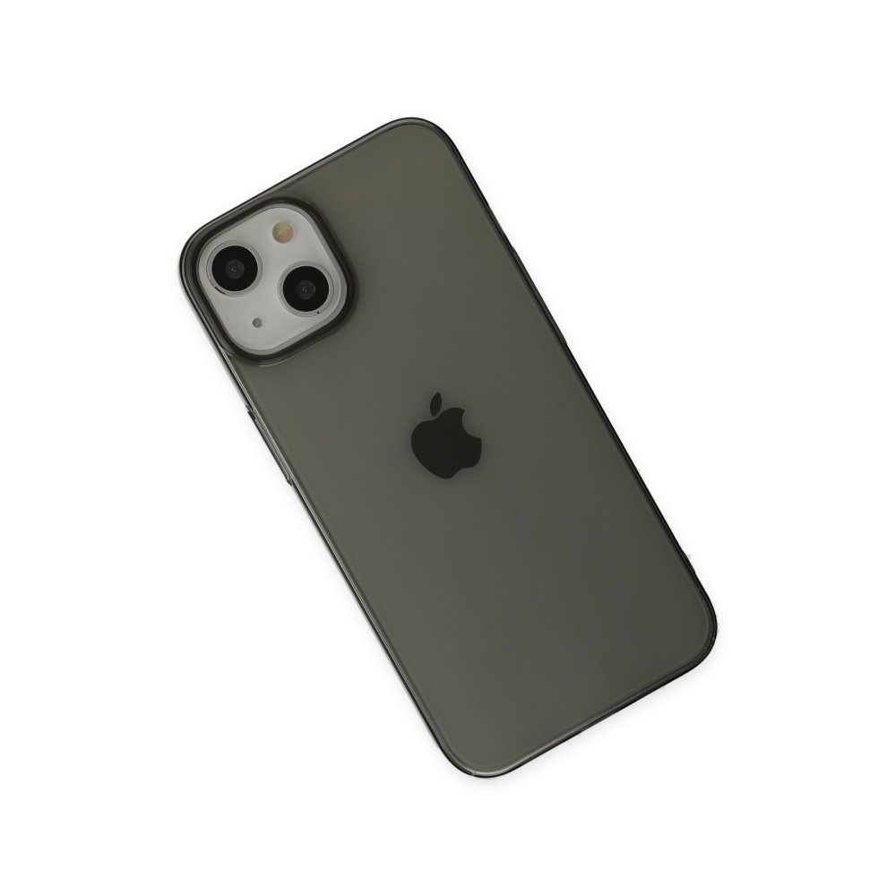  iPhone 14 Plus Kılıf Pc Sert Şeffaf Kapak - Siyah