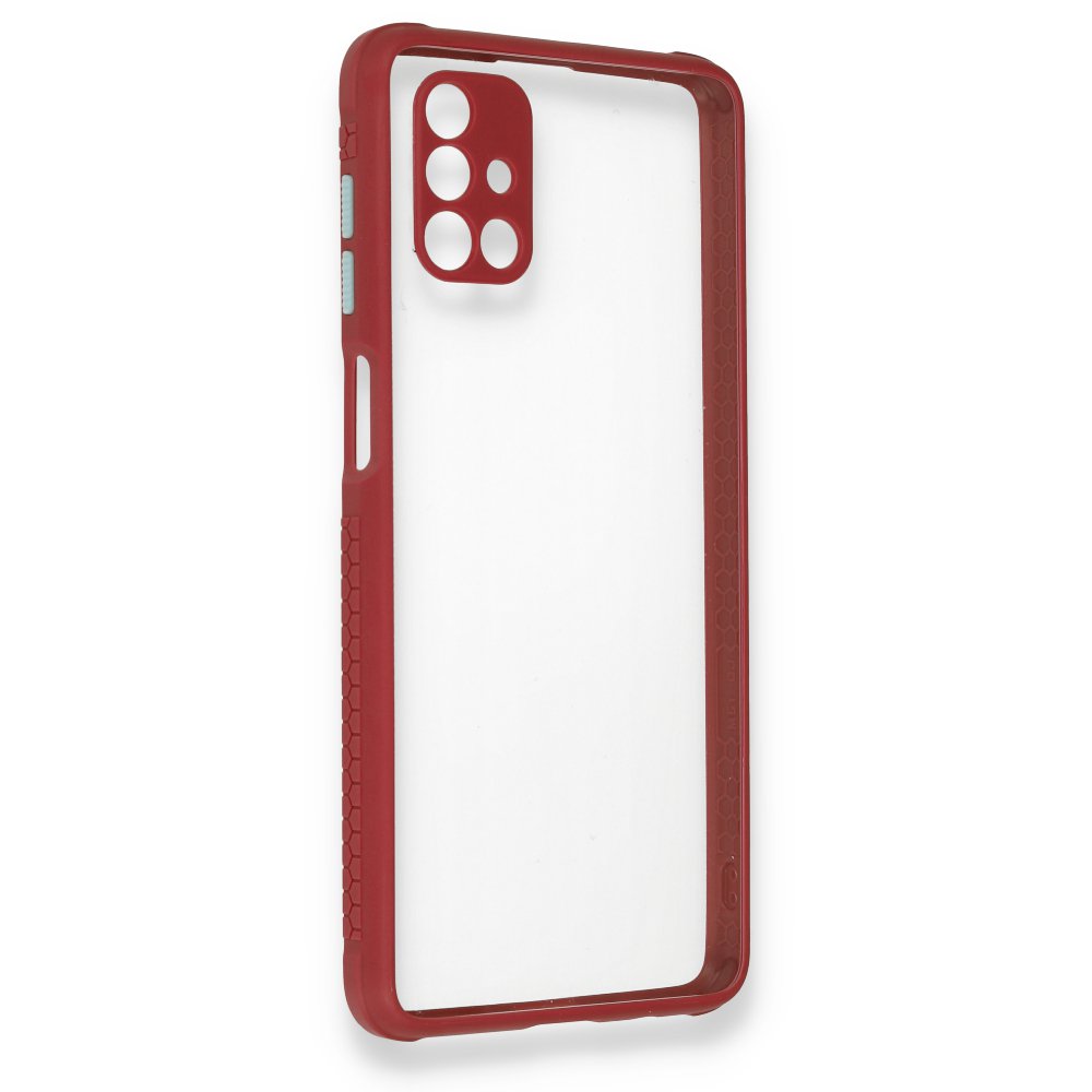  Samsung Galaxy M51 Kılıf Miami Şeffaf Silikon - Fuşya