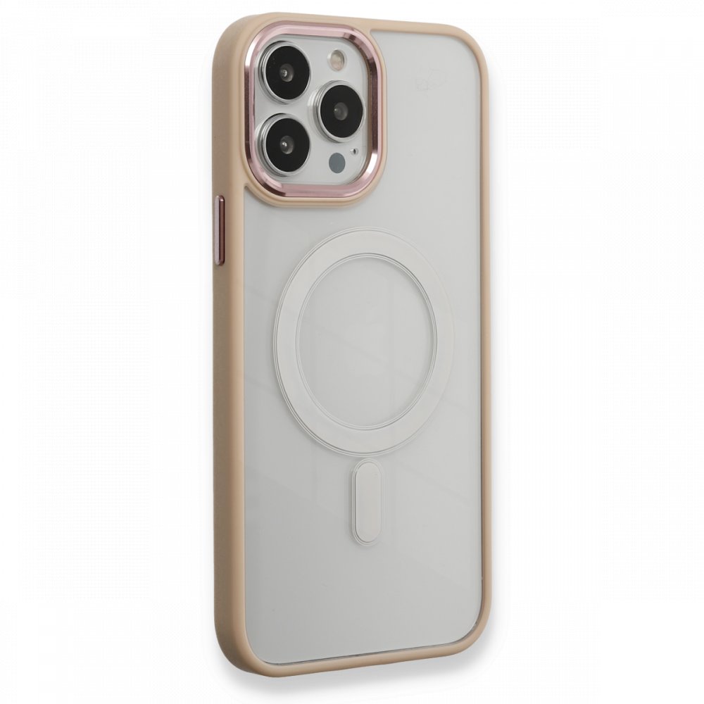  iPhone 13 Pro Max Kılıf Room Magneticsafe Silikon - Pudra