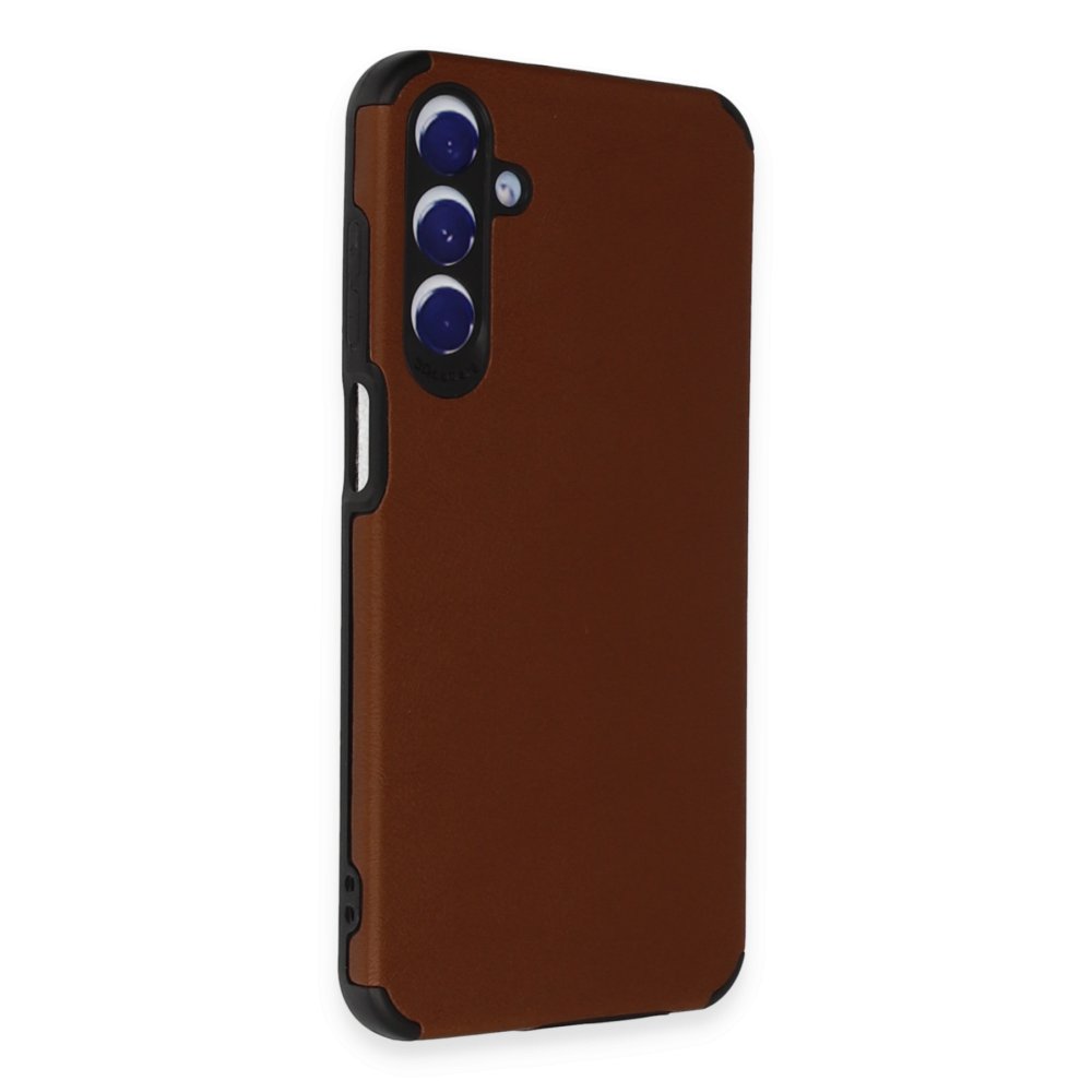  Samsung Galaxy A35 5G Kılıf Loop Deri Silikon - Kahverengi