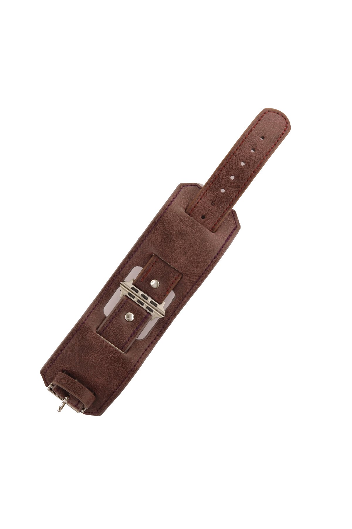 Apple Watch Ultra 49mm NL17 Deri Kordon - Mürdüm Apple Watch Ultra 49mm NL17 Deri Kordon - Mürdüm