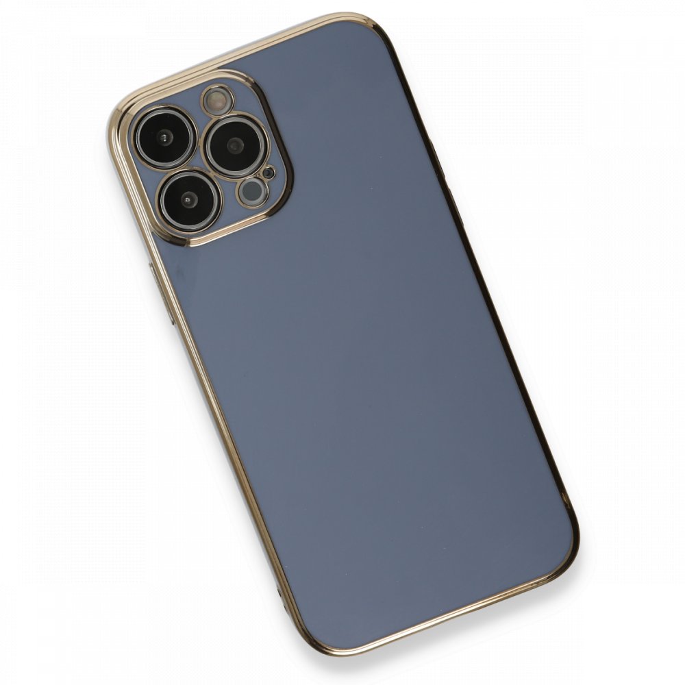  iPhone 13 Pro Max Kılıf Volet Silikon - Mavi