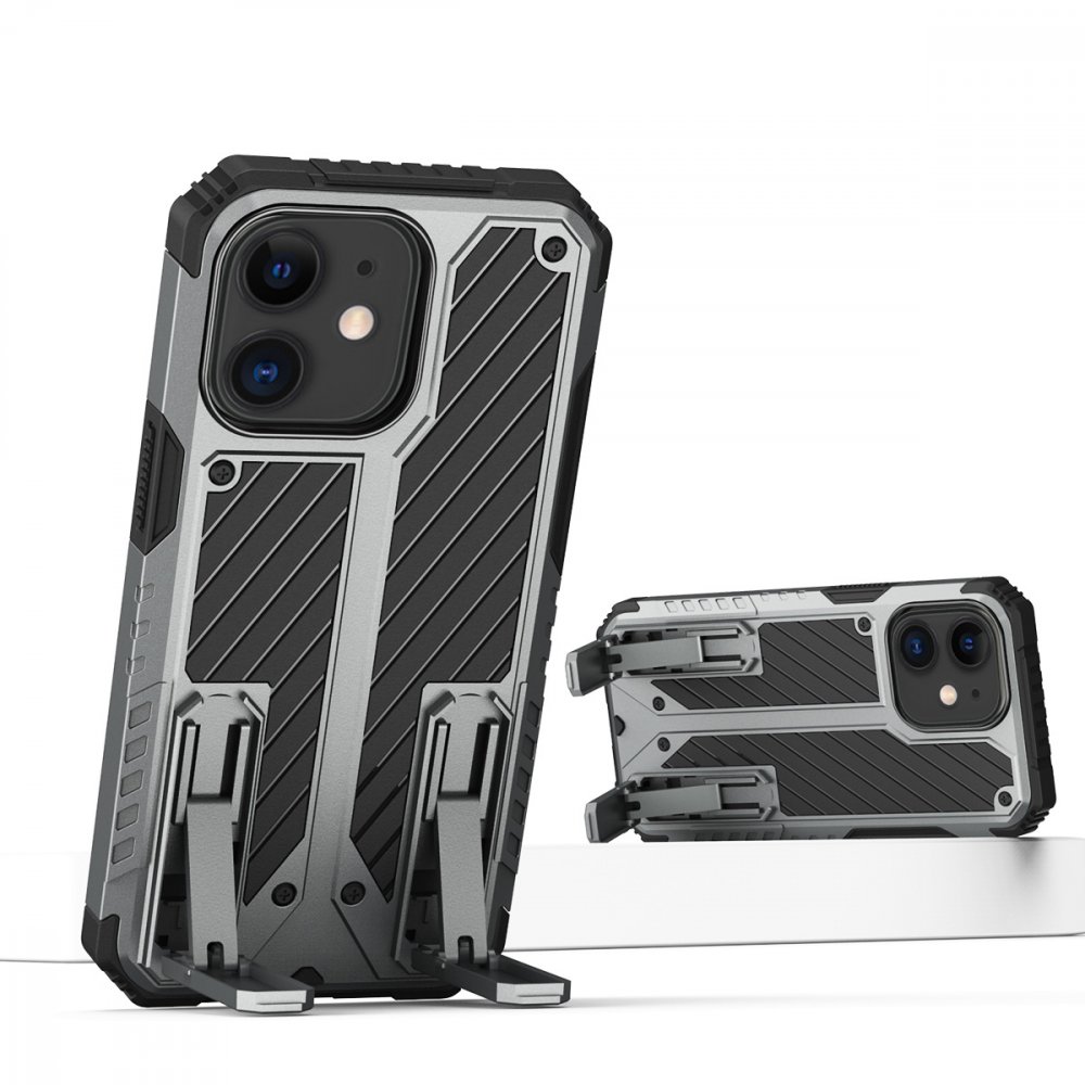 iPhone 11 Kılıf Fizy Stand Kapak - Gri iPhone 11 Kılıf Fizy Stand Kapak - Gri