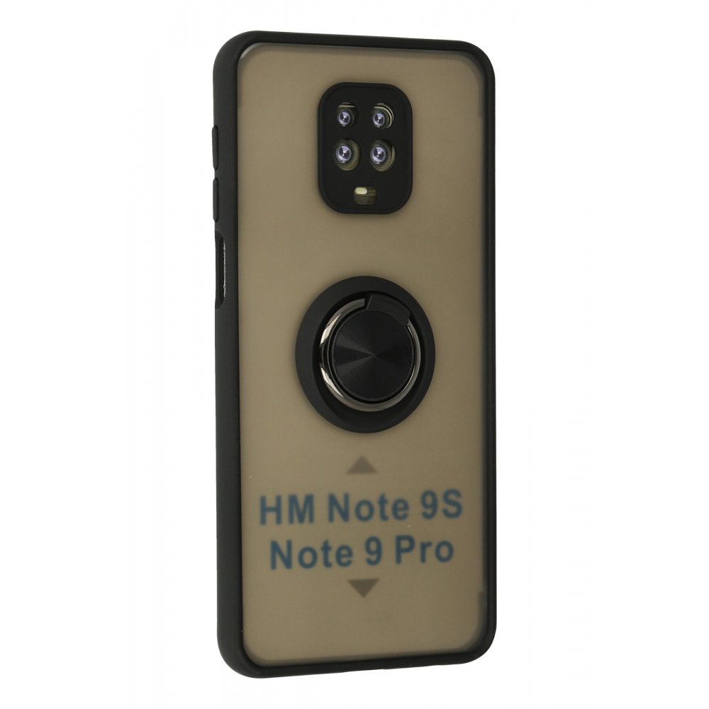 Redmi Note 9S Kılıf Montreal Yüzüklü Silikon Kapak - Siyah Redmi Note 9S Kılıf Montreal Yüzüklü Silikon Kapak - Siyah