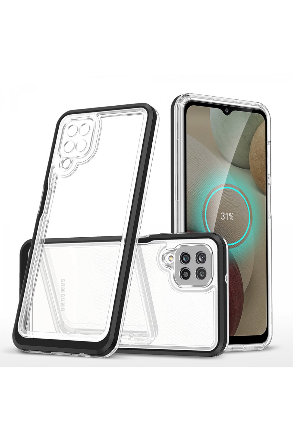  Samsung Galaxy M22 Kılıf Lims Silikon - Siyah