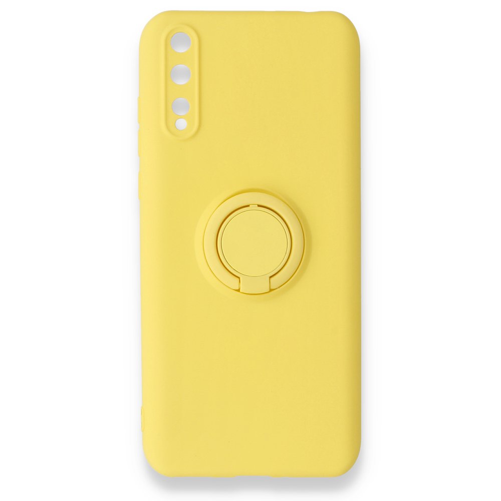 Huawei Y8P Kılıf Viktor Yüzüklü Silikon - Sarı  Huawei Y8P Kılıf Viktor Yüzüklü Silikon - Sarı