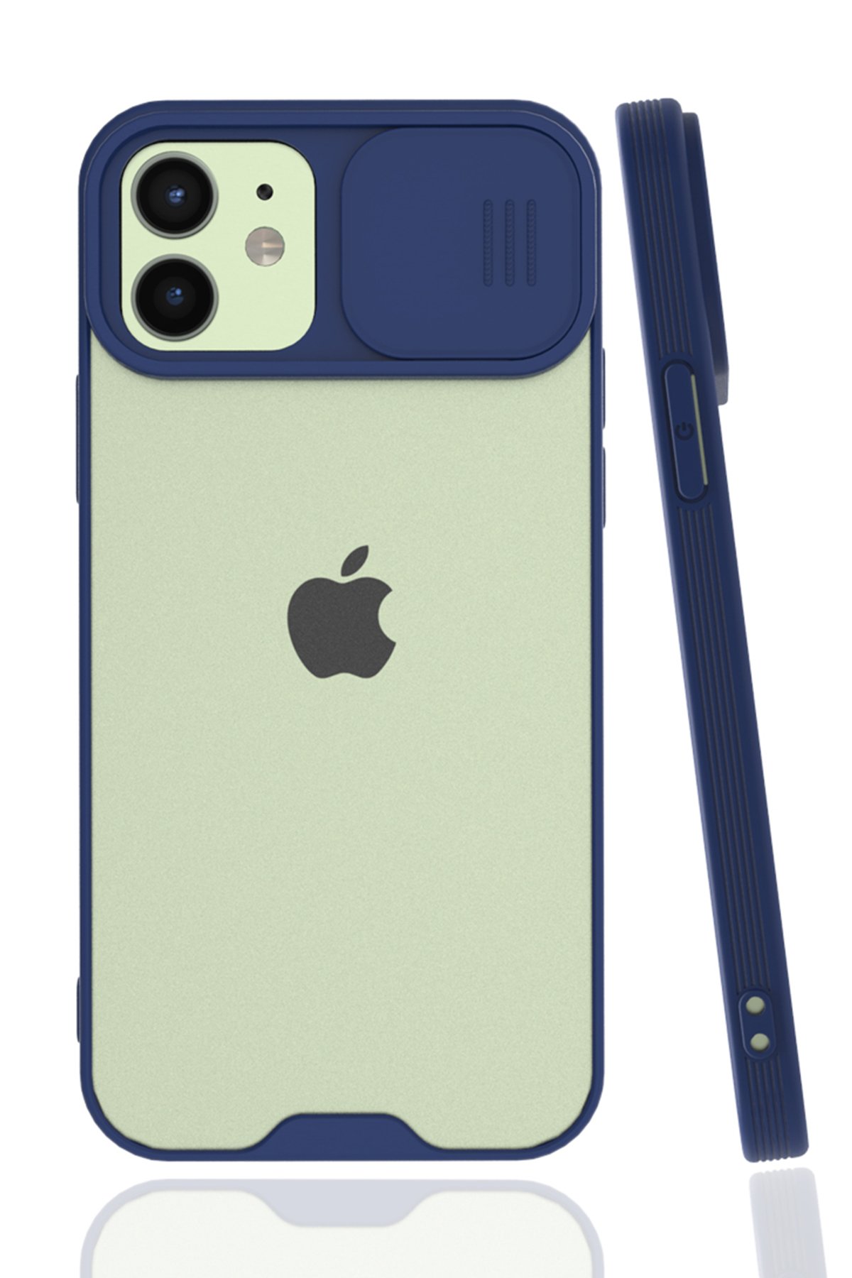 iPhone 12 Kılıf Platin Kamera Koruma Silikon - Lacivert iPhone 12 Kılıf Platin Kamera Koruma Silikon - Lacivert