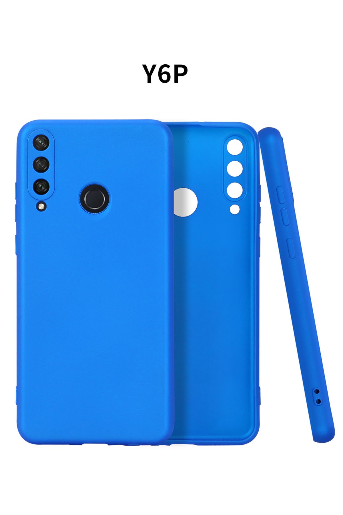 Huawei Y6P Kılıf First Silikon - Mavi  Huawei Y6P Kılıf First Silikon - Mavi