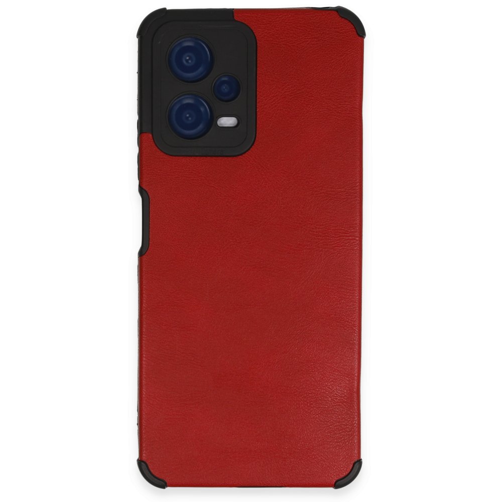  Xiaomi Poco X5 5G Kılıf Loop Deri Silikon - Kırmızı