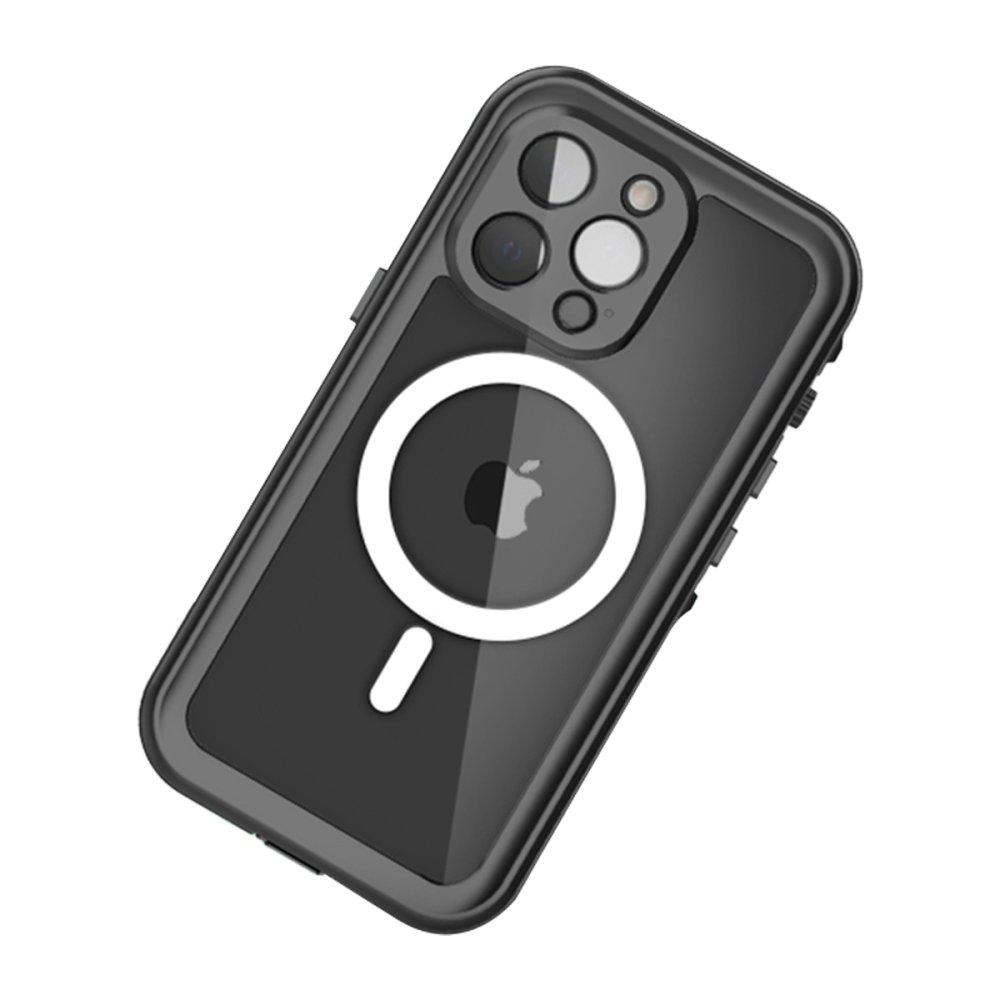  iPhone 13 Pro Kılıf Red Pepper Magneticsafe Su Geçirmez Kılıf - Siyah-Gri