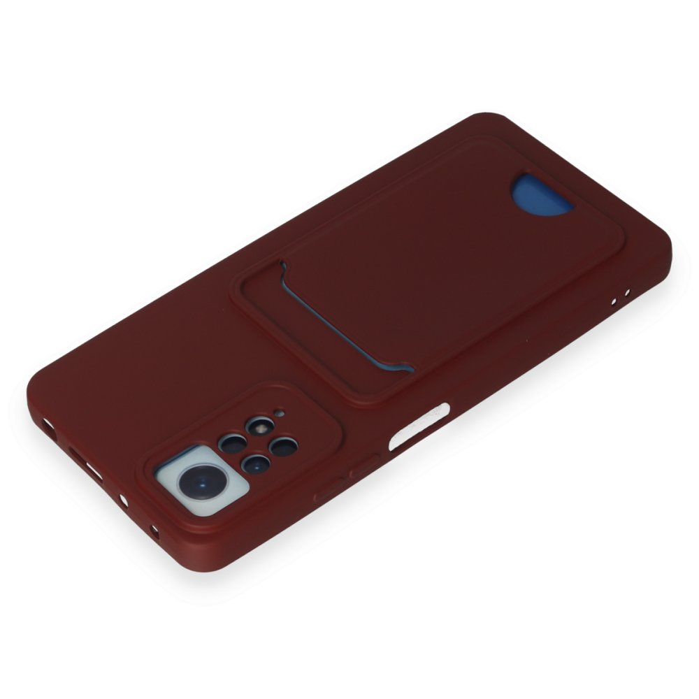 Redmi Note 11 Pro Kılıf Kelvin Kartvizitli Silikon - Bordo