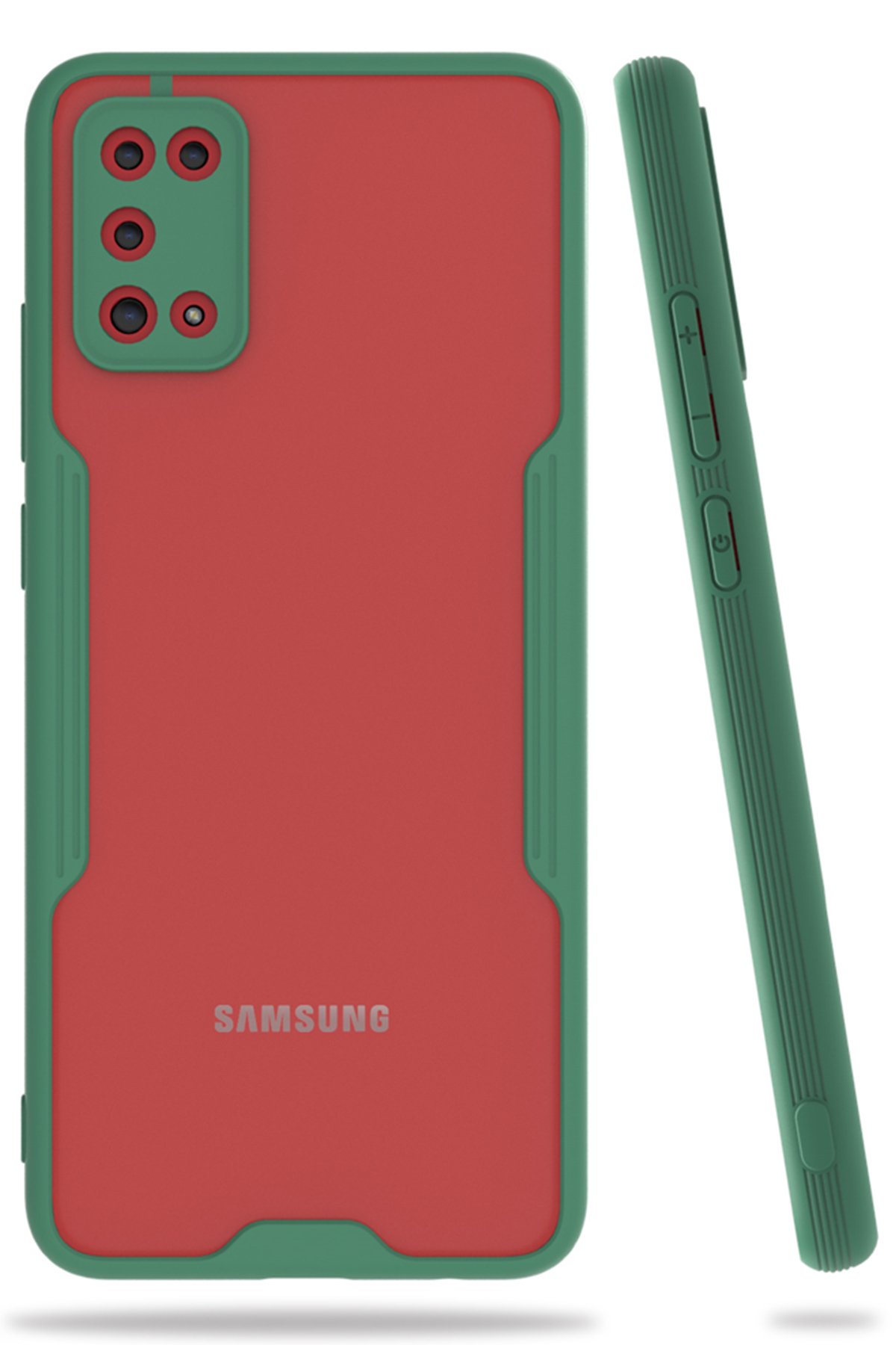  Samsung Galaxy A02S Kılıf Platin Silikon - Yeşil