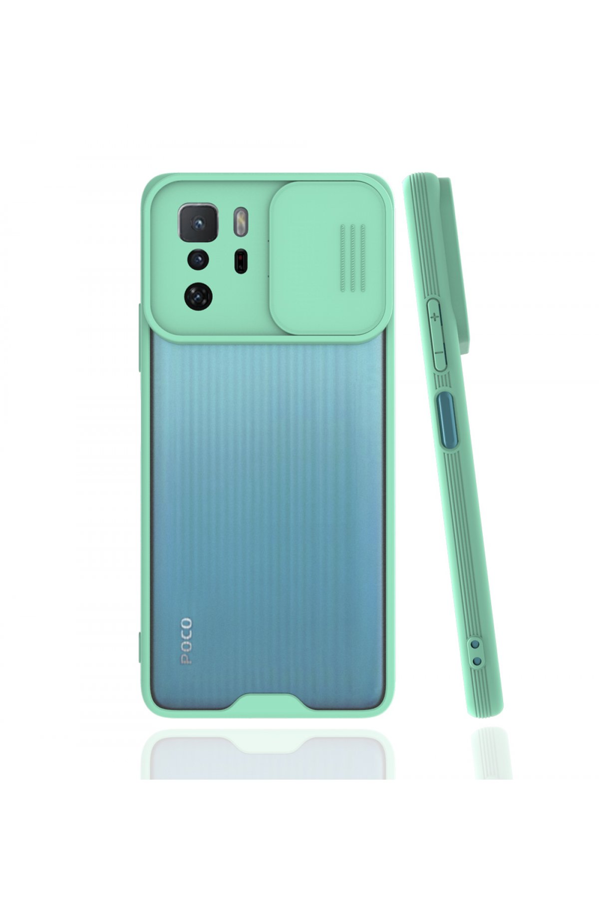  Xiaomi Poco X3 GT Kılıf Platin Kamera Koruma Silikon - Açık Yeşil