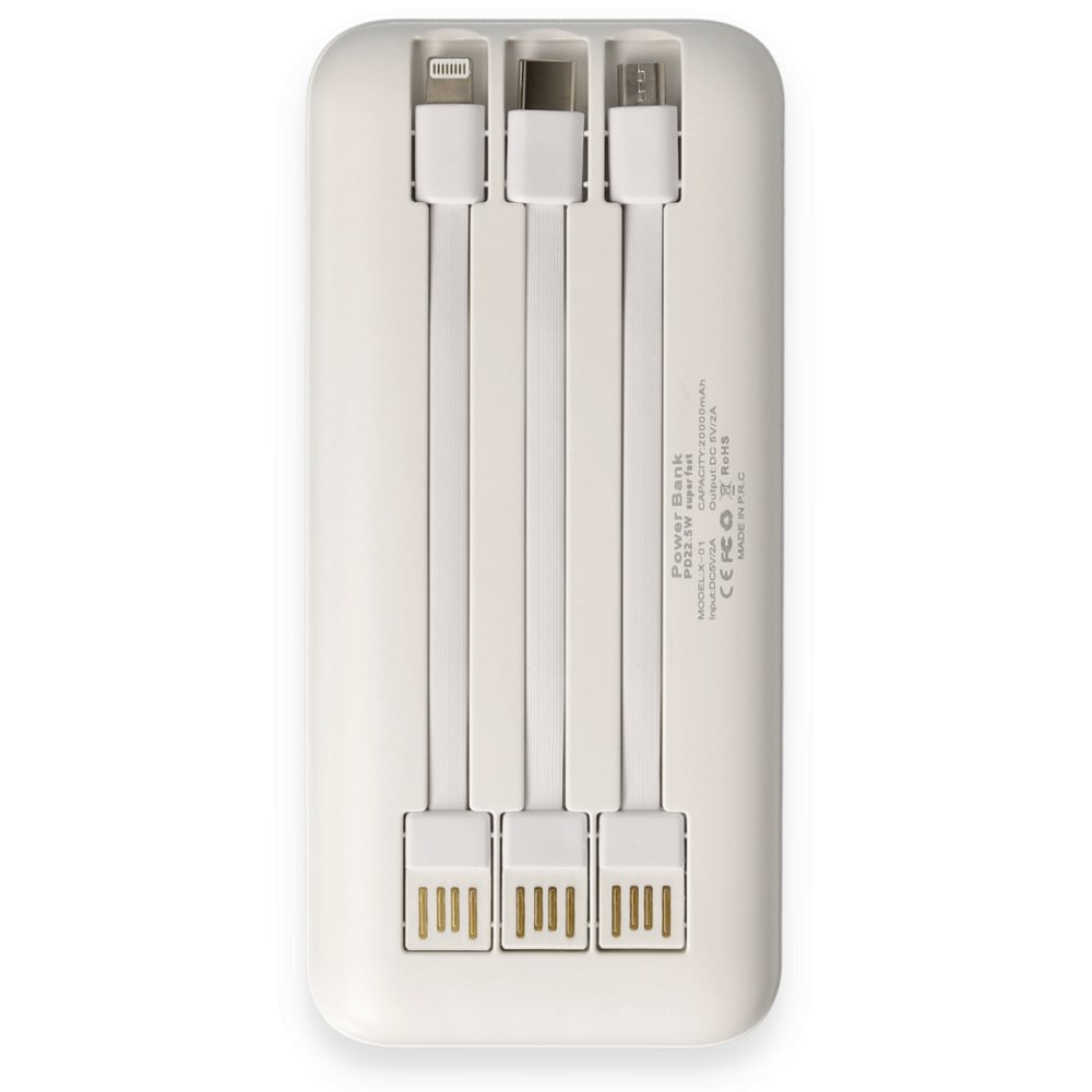 X01 20.000 mAh Powerbank - Beyaz