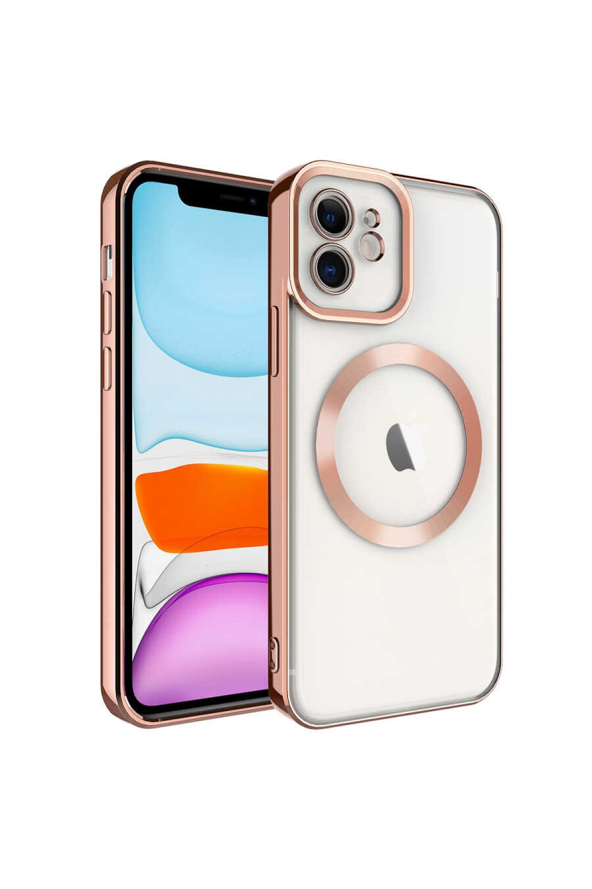 iPhone 12 Kılıf Kross Magneticsafe Kapak - Rose