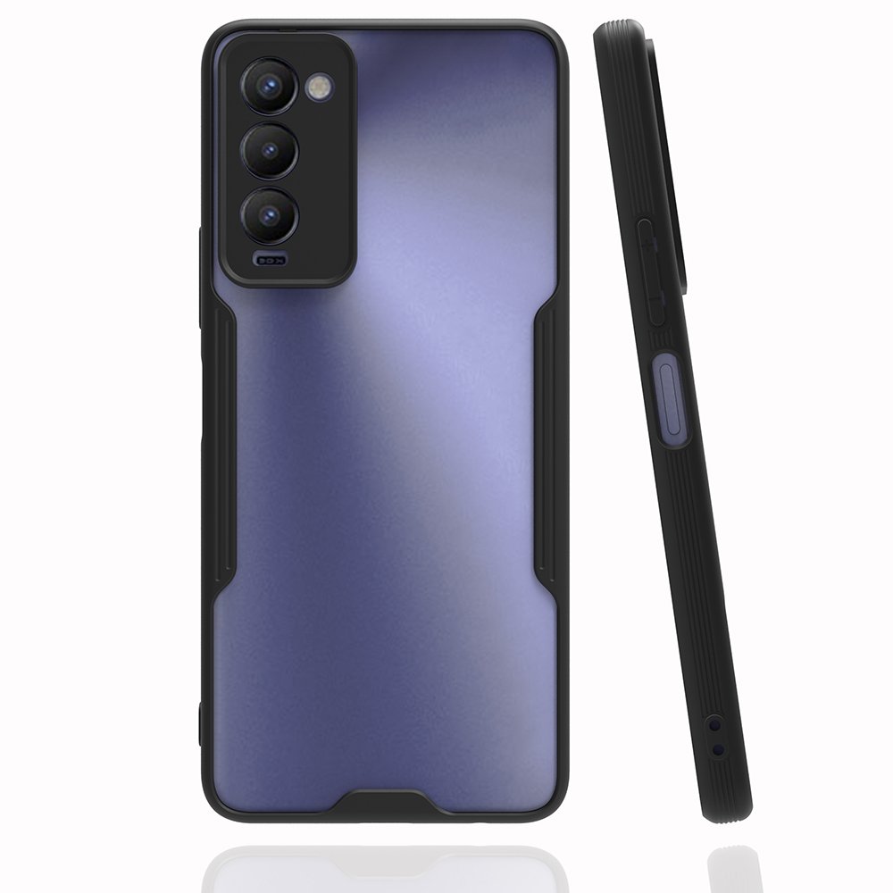  Tecno Camon 18P Kılıf Platin Silikon - Siyah