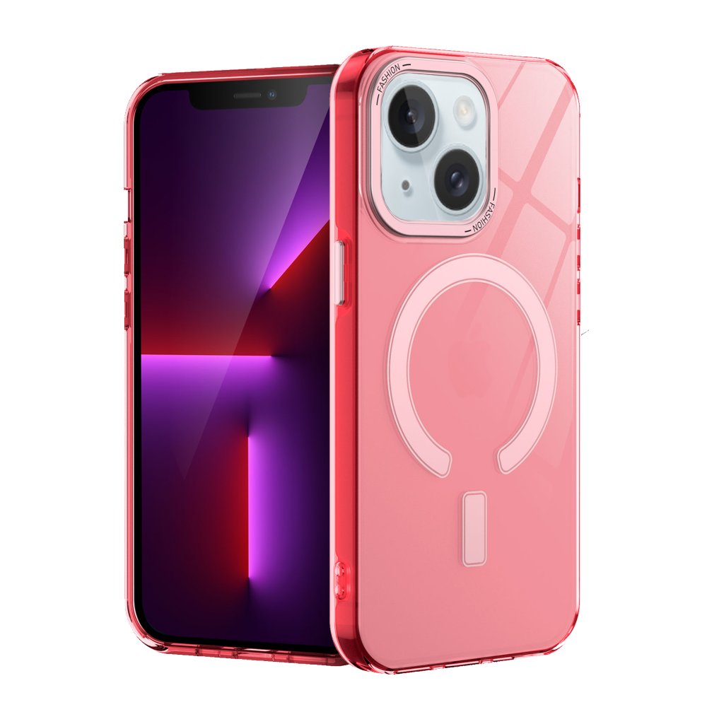 iPhone 15 Kılıf Troy Magsafe Kapak - Pembe  iPhone 15 Kılıf Troy Magsafe Kapak - Pembe