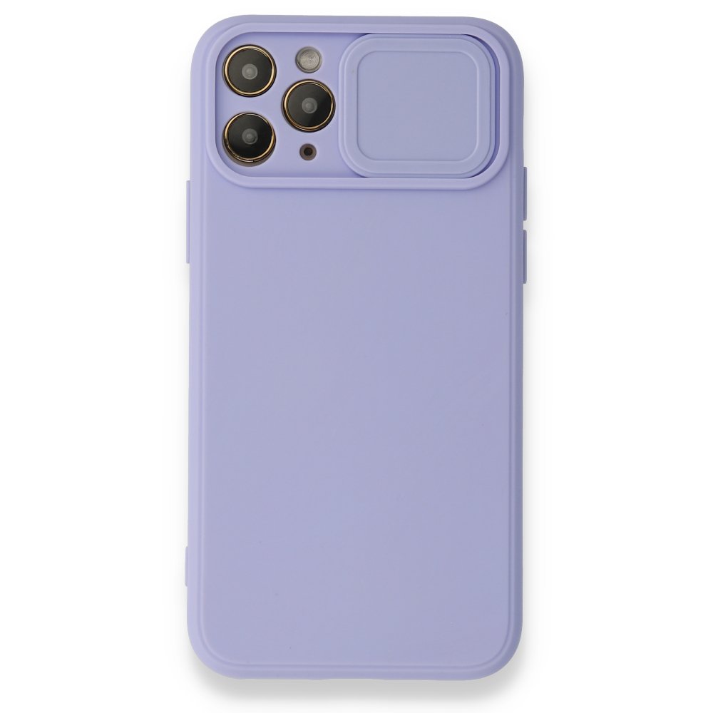  iPhone 11 Pro Max Kılıf Color Lens Silikon - Mor