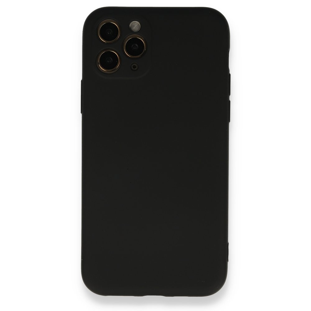 iPhone 11 Pro Kılıf Nano içi Kadife Silikon - Siyah