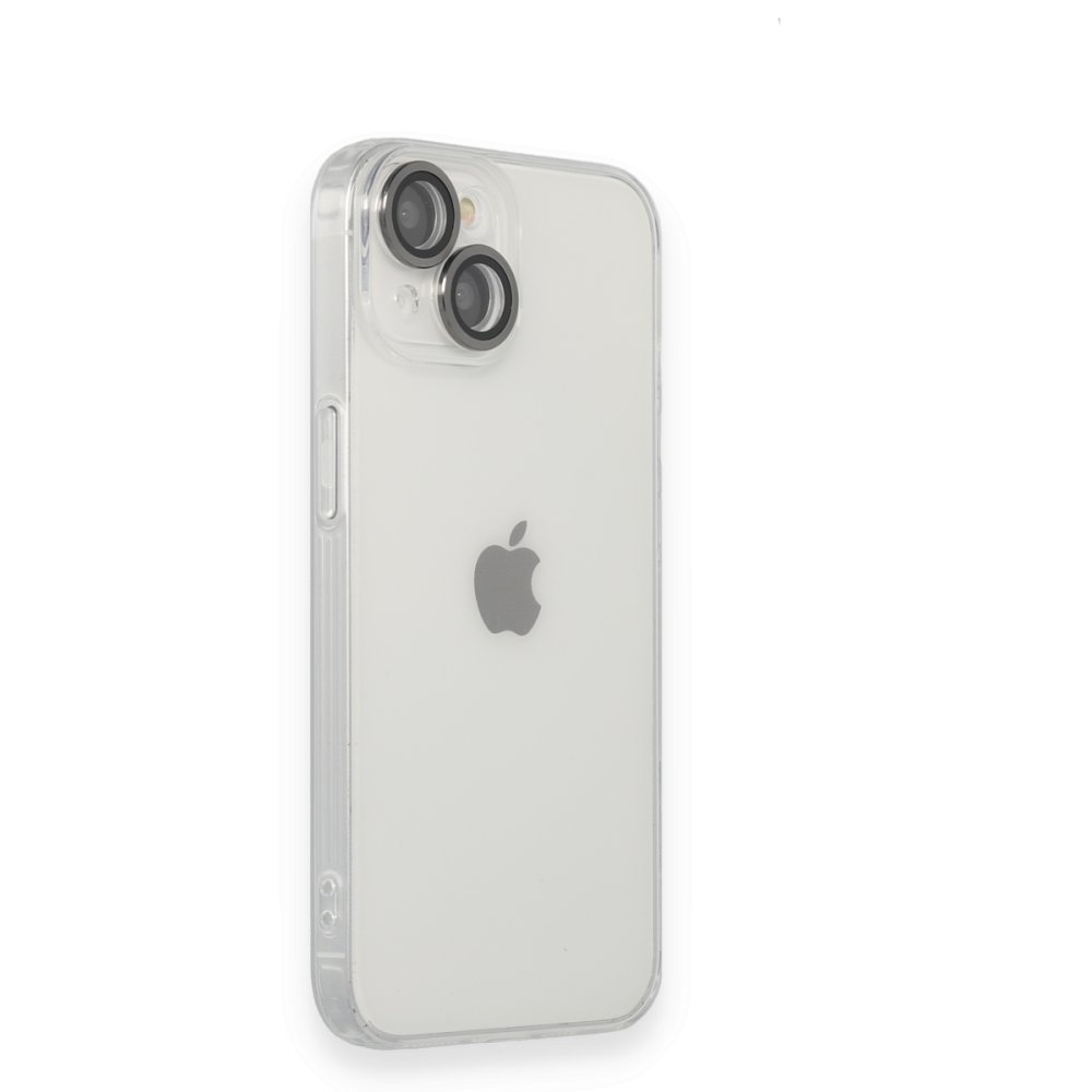  iPhone 14 Kılıf Luko Lens Silikon - Siyah