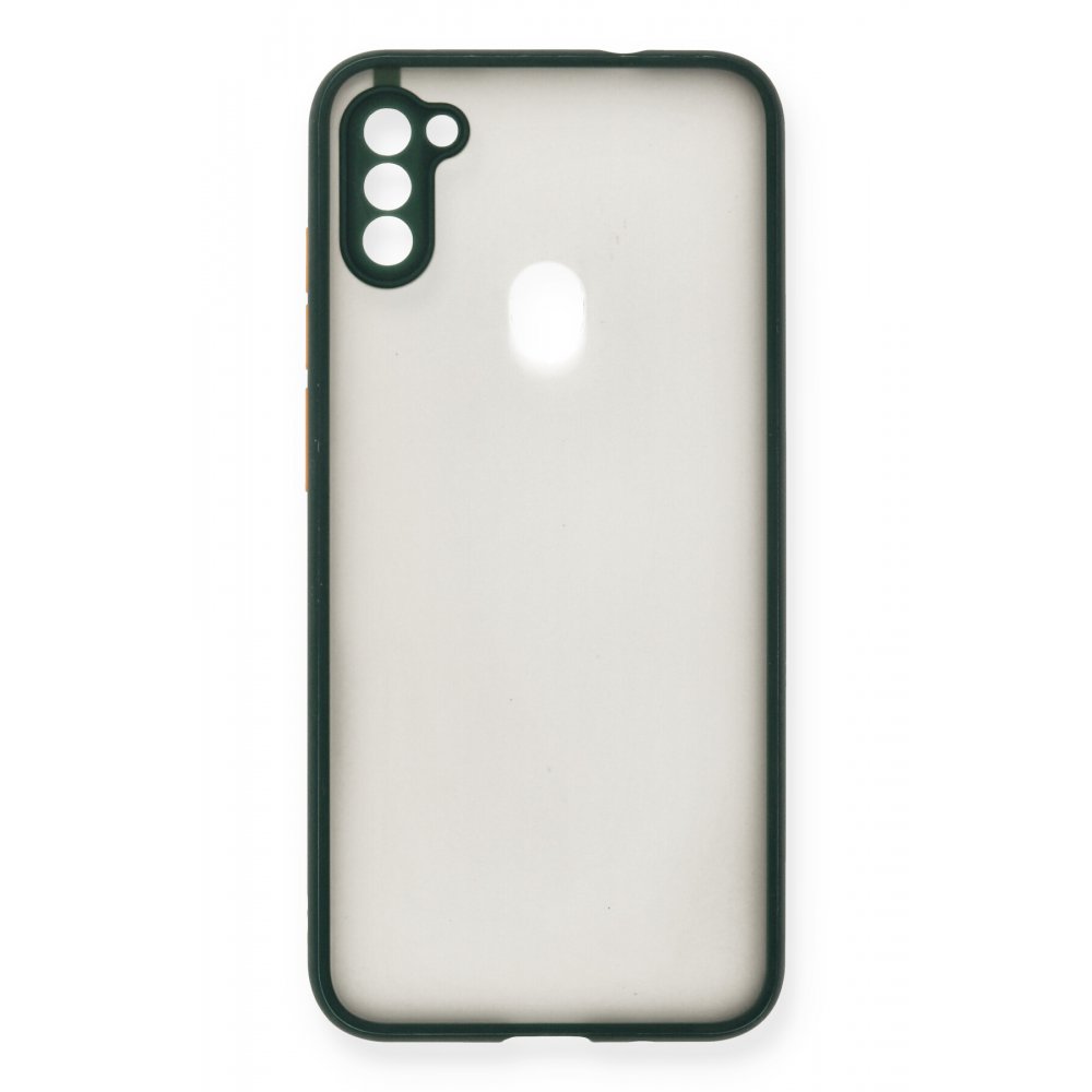  Samsung Galaxy M11 Kılıf Montreal Silikon Kapak - Yeşil