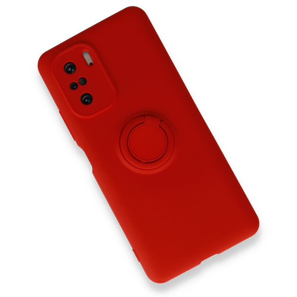  Xiaomi Mi 11i Kılıf Viktor Yüzüklü Silikon - Kırmızı