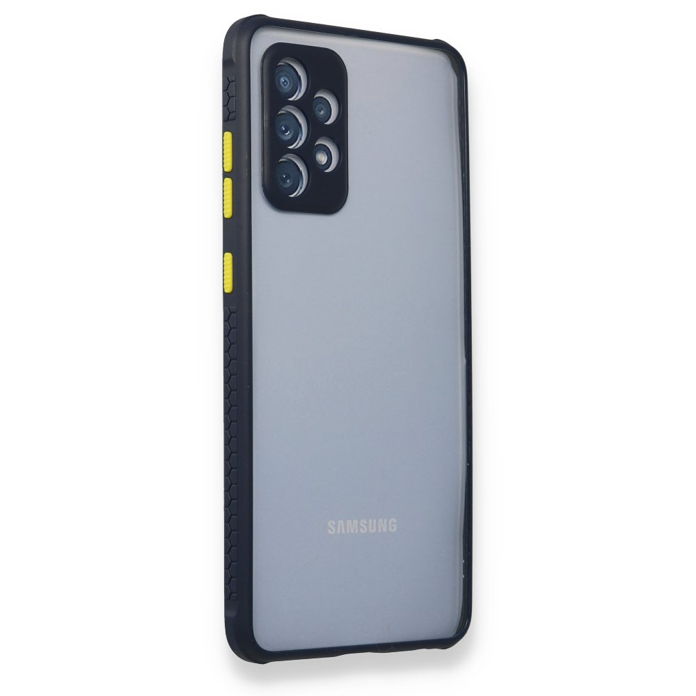  Samsung Galaxy A52S Kılıf Miami Şeffaf Silikon - Lacivert
